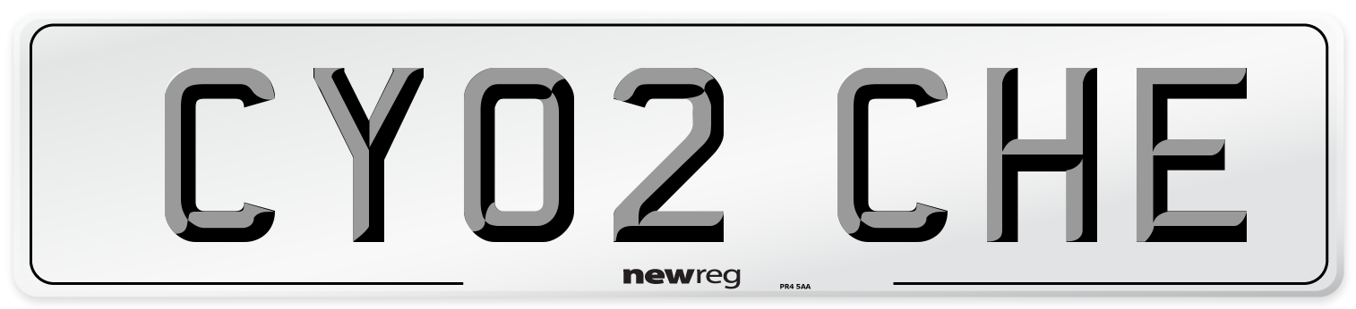 CY02 CHE Number Plate from New Reg